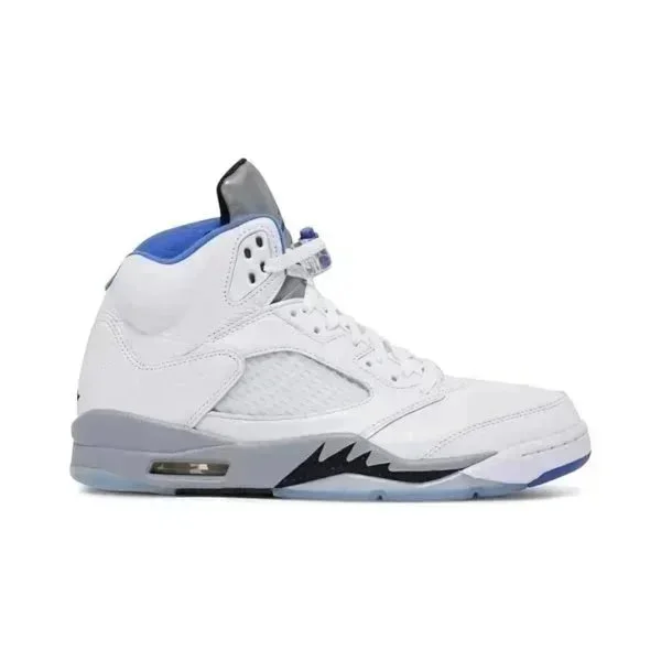 Nike Air Jordan 5 White/Blue Basketball Sneakers