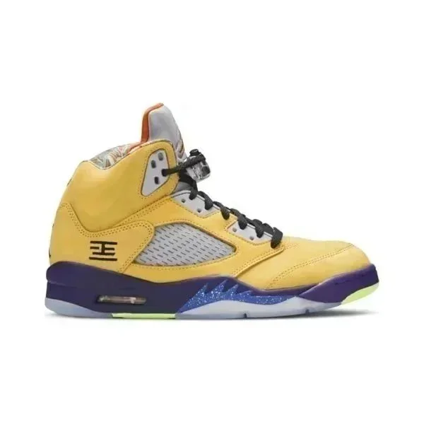 Nike Air Jordan 5 'Lakers' Yellow Basketball Sneakers