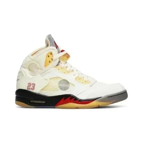 Nike Air Jordan 5 Fire Red White Sneakers