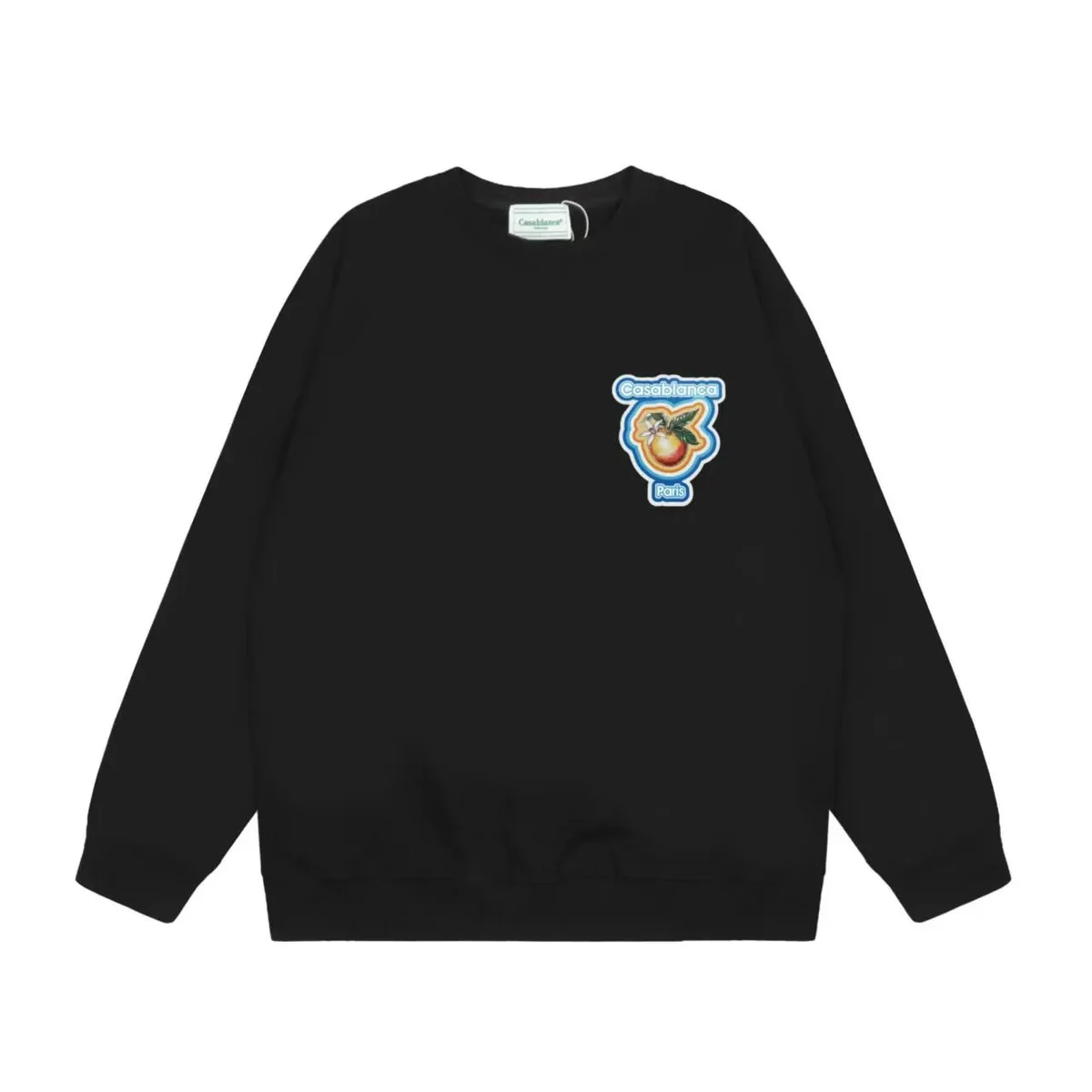 Casablanca Black Fruit Patch Crewneck Sweatshirt