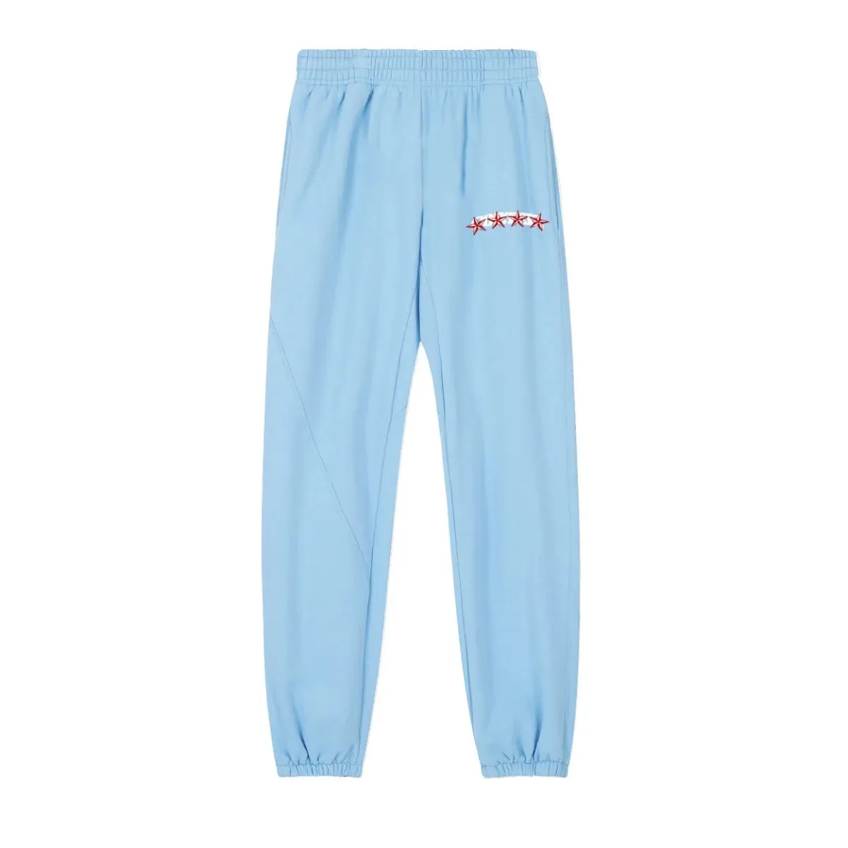 Light Blue Embroidered Track Pants