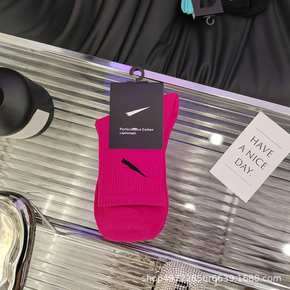 Nike Performance Cotton Lightweight Pink Socks
