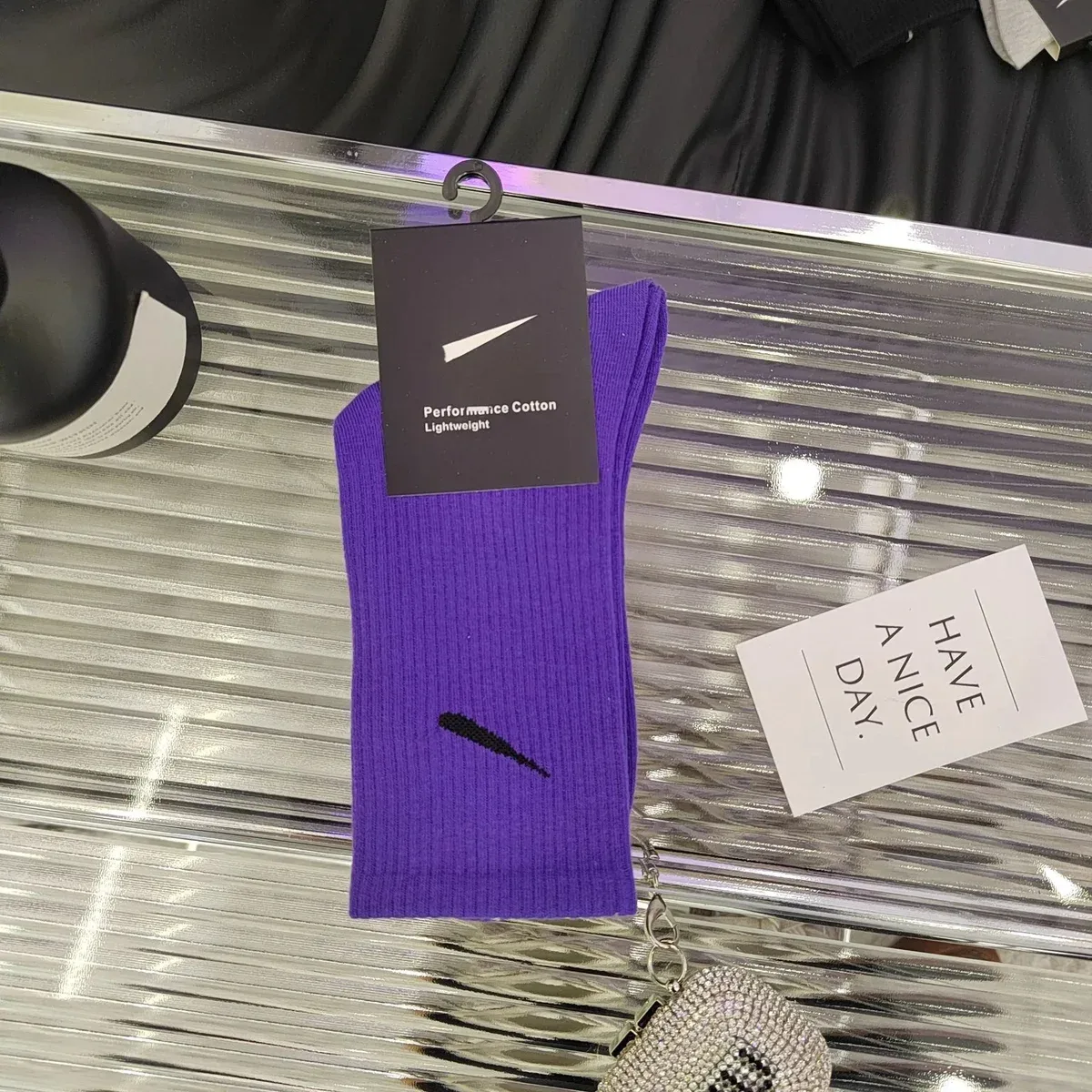 Nike Long Tights Purple Socks