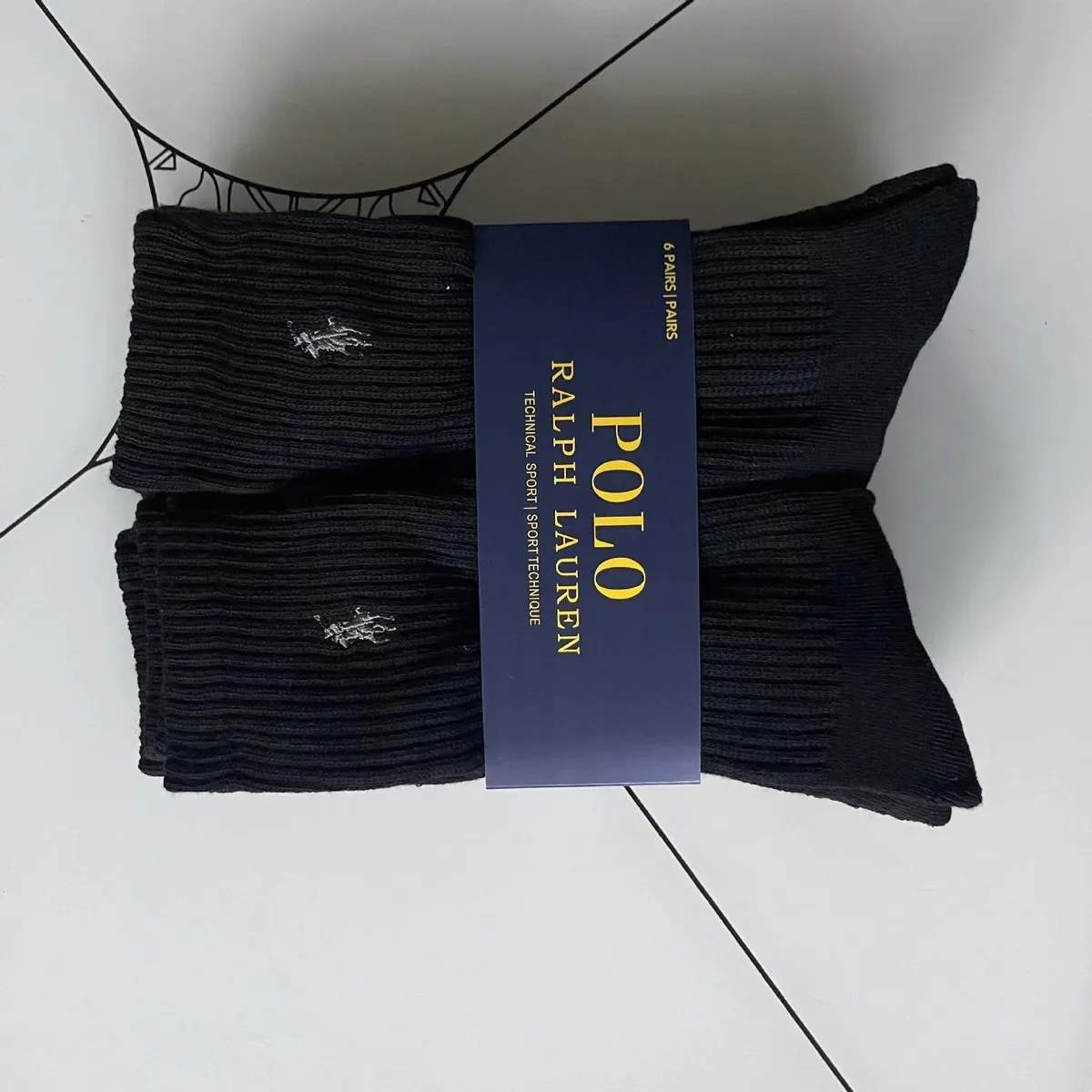 Polo Ralph Lauren LF Black Technical Sport Socks