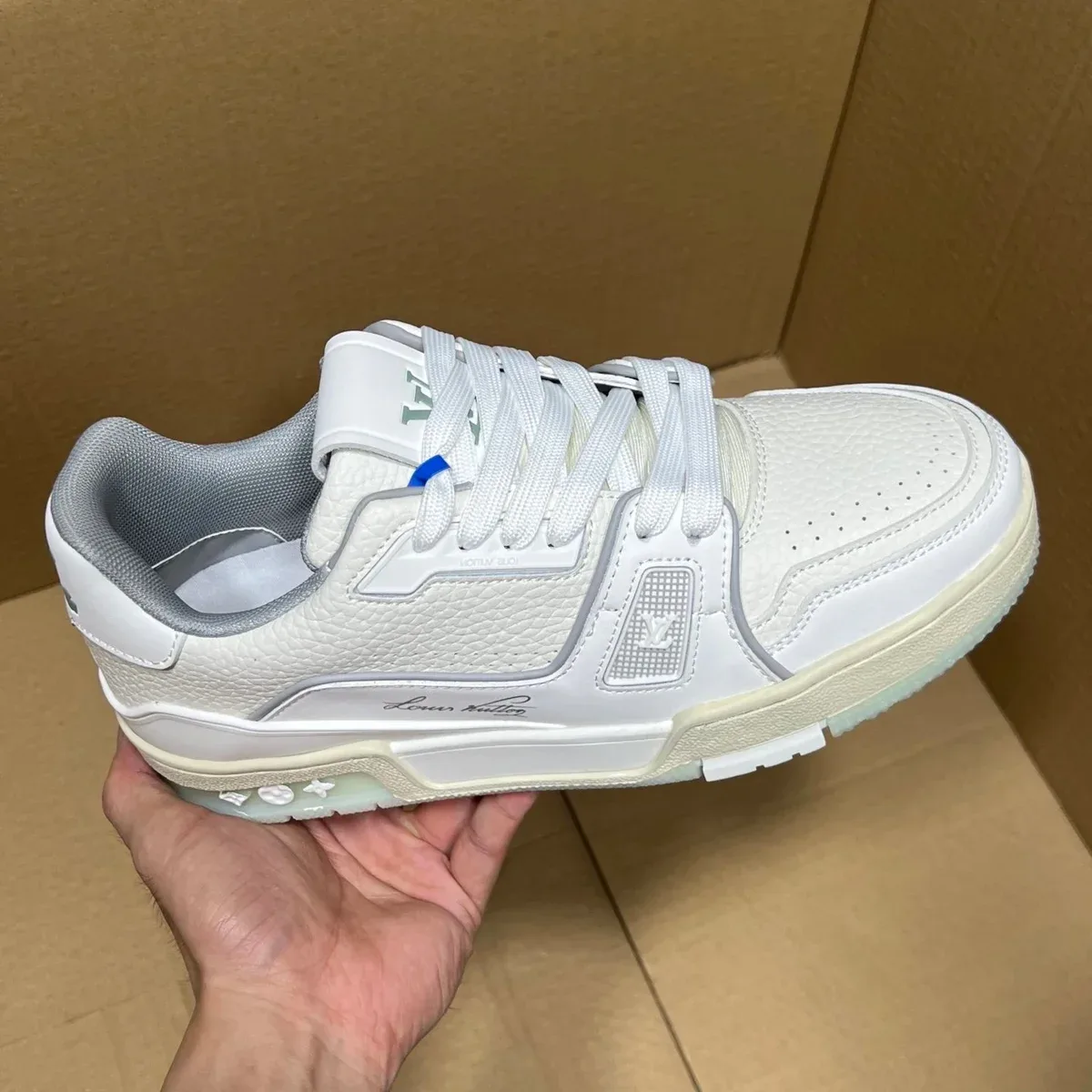 Louis Vuitton LV Trainer White Leather Sneakers