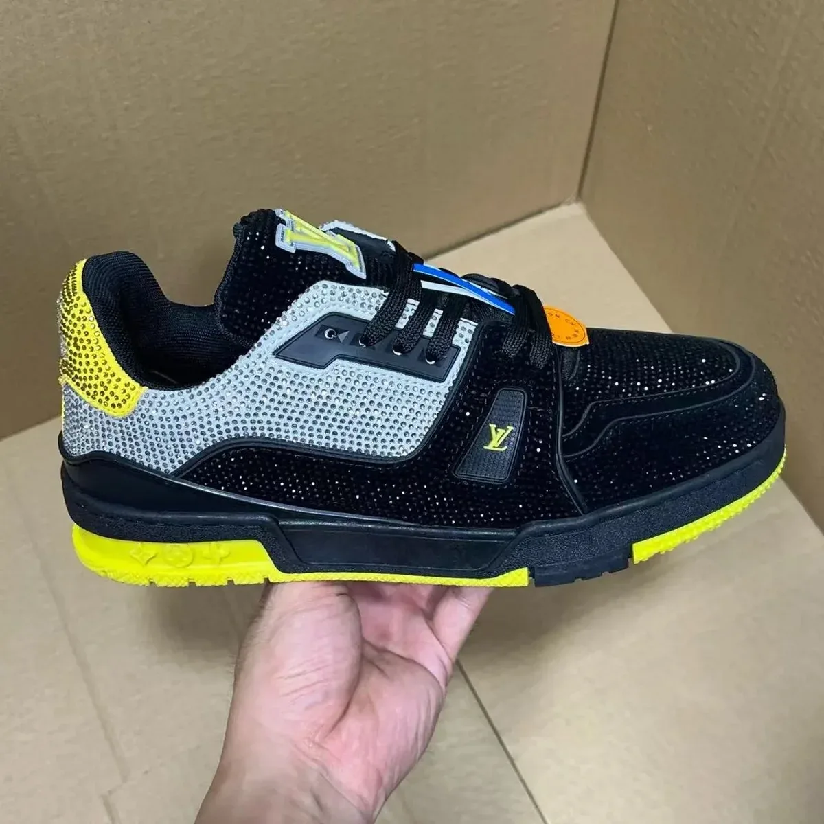Louis Vuitton LV Trainer Black & Yellow Sneakers
