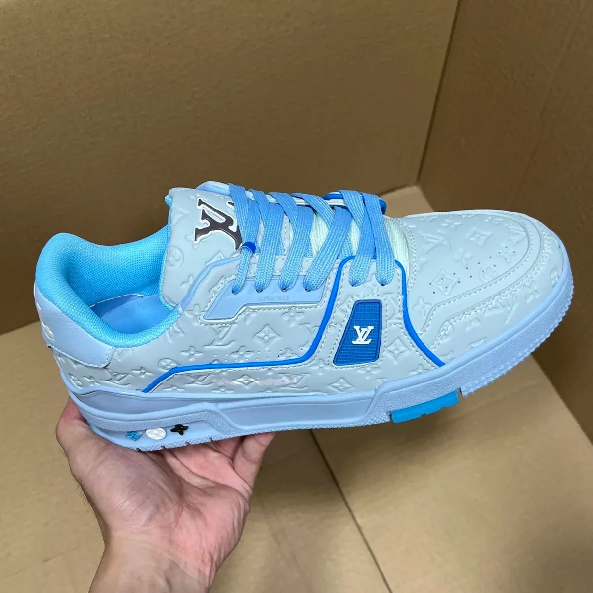 Louis Vuitton LV Trainer Light Blue Sneakers