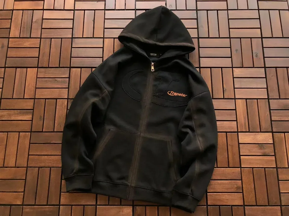 Trapstar Hoodie Triple Black Zip-Up Sweatshirt