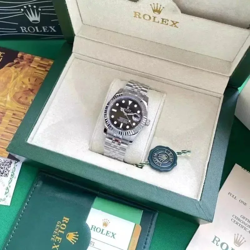 Rolex Datejust Black Dial Stainless Steel Watch
