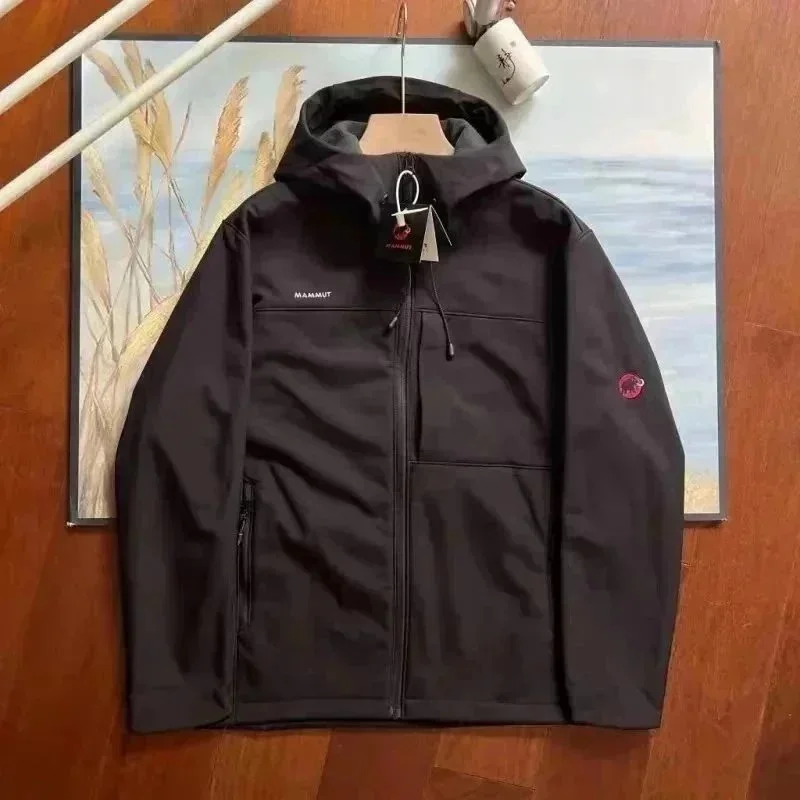 Mammut Black Hooded Softshell Jacket