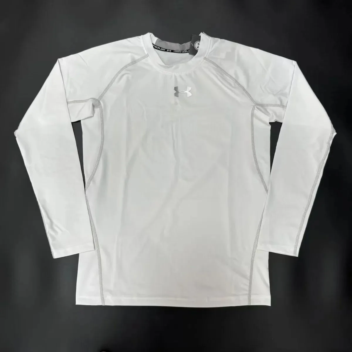 Under Armour White Long Sleeve Compression Top