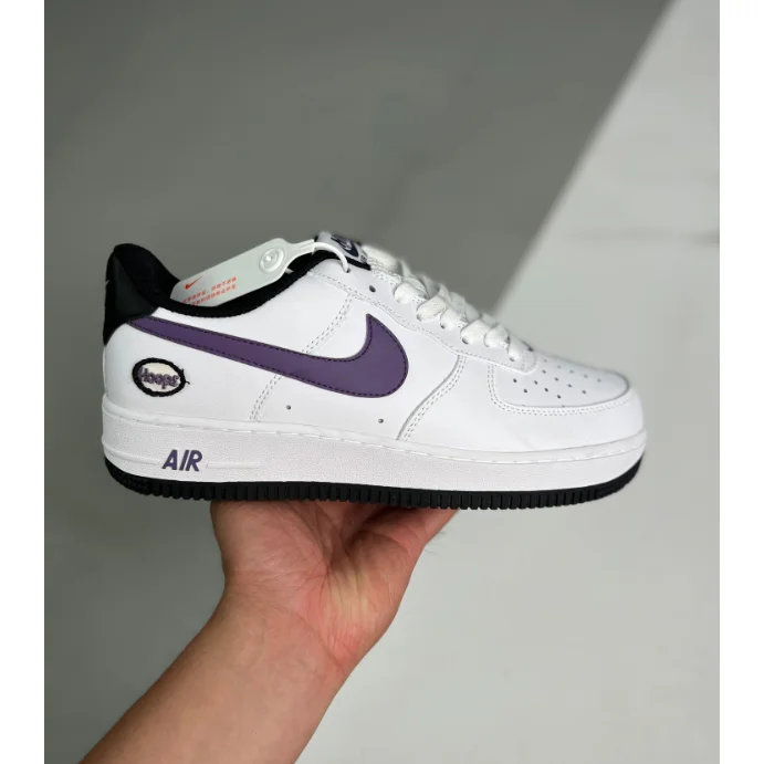Nike Air Force 1 White/Purple Sneakers