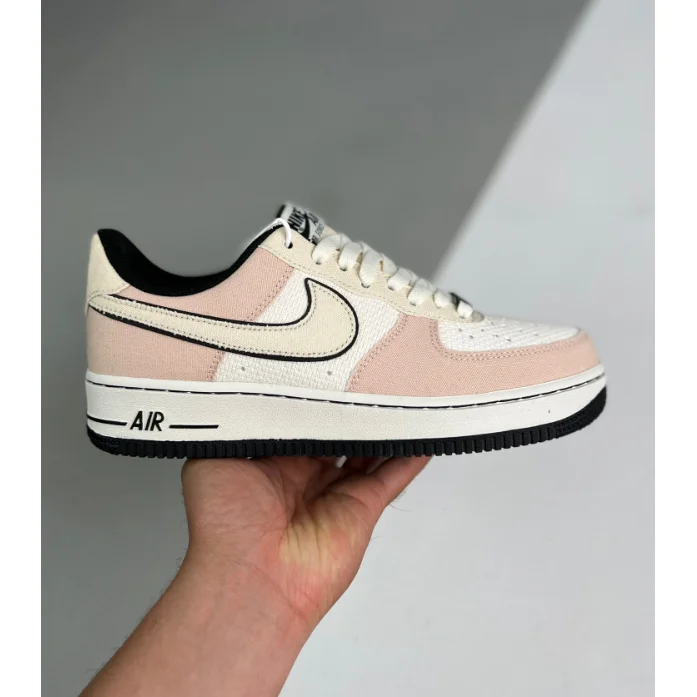 Nike Air Force 1 Sail/Pink Canvas Sneakers