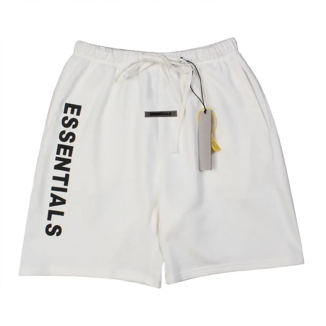 Fear of God Essentials White Solid Shorts