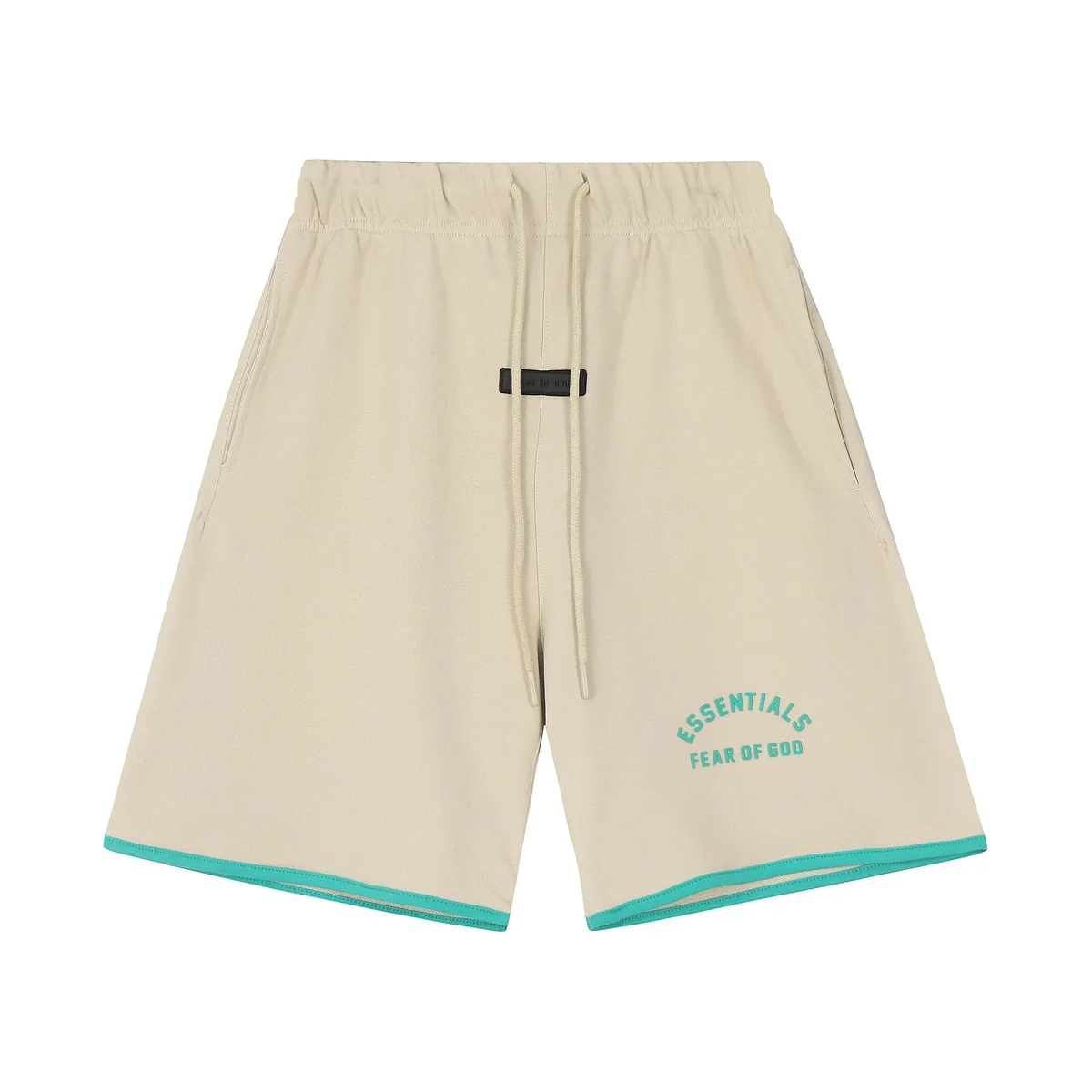 Fear of God Essentials Beige & Teal Shorts
