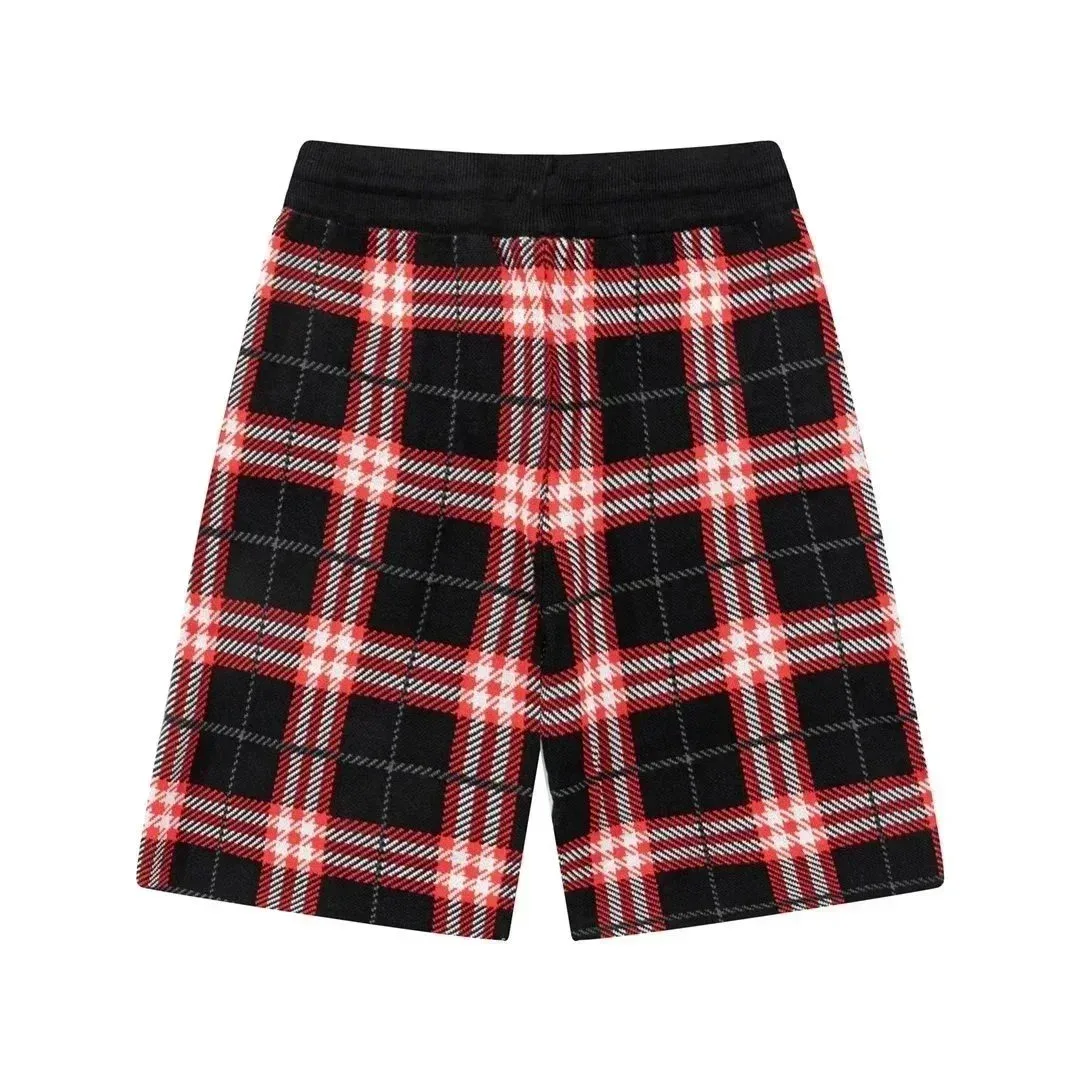 Plaid Shorts Black/Red Casual Shorts