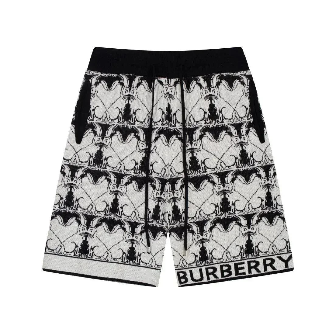 Burberry Monogram Knit Shorts Black/White