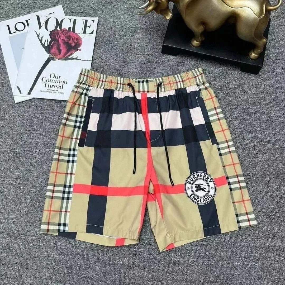 Burberry Classic Check Plaid Shorts Beige/Red
