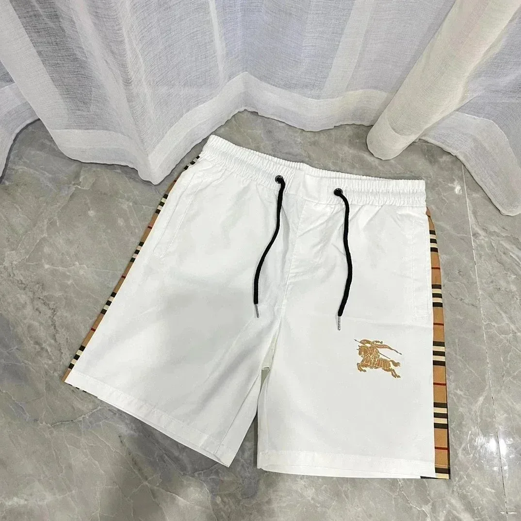 Burberry TB Monogram White Equestrian Shorts