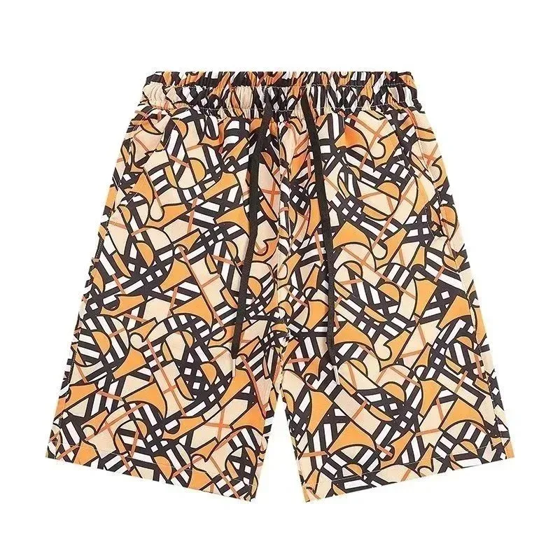 Burberry TB Monogram Shorts Orange/Black Casual