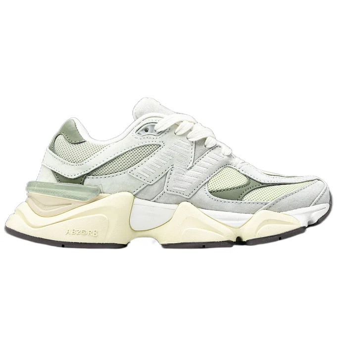 Unisex ABZORB Light Green & White Sneakers
