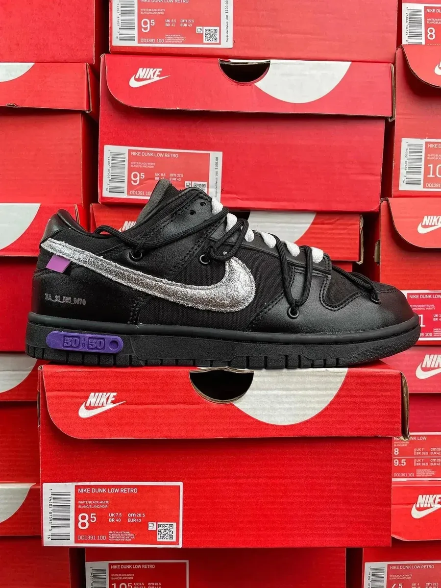 Nike Dunk Low Retro Fear of God Triple Black Sneakers