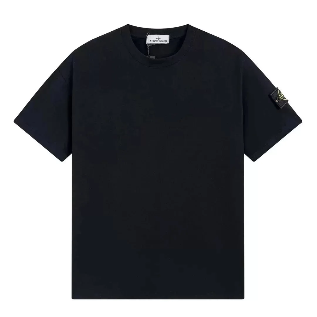 Stone Island Black T-Shirt Solid Casual