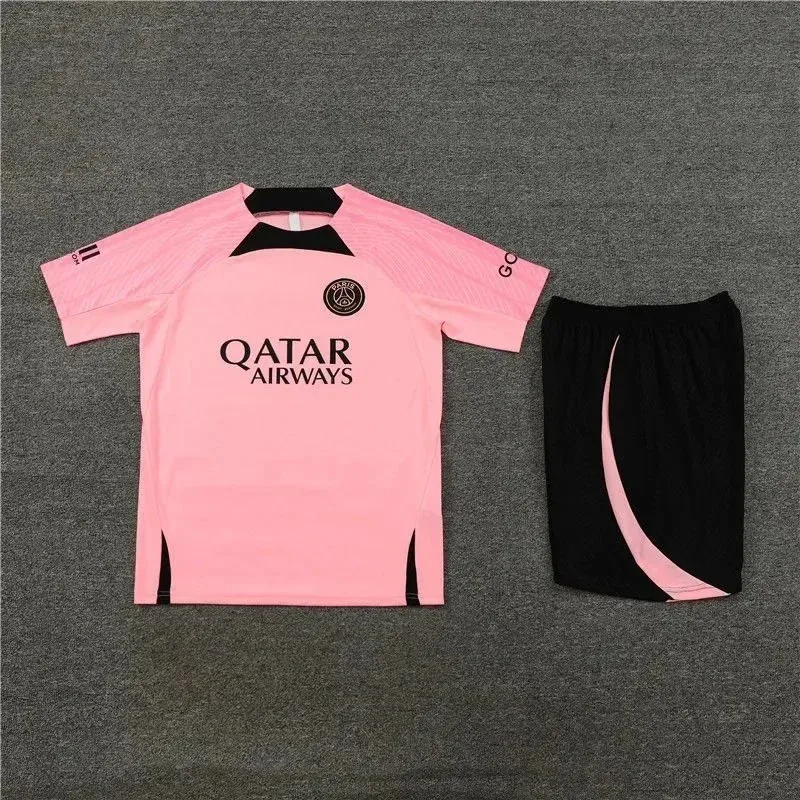 Adidas Paris Saint-Germain Pink Black Soccer Jersey Set