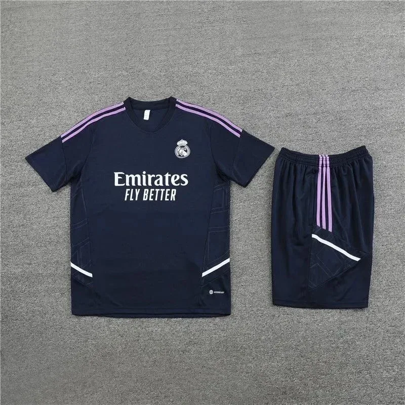 Adidas Real Madrid Training Set Navy/Purple Shorts & Jersey