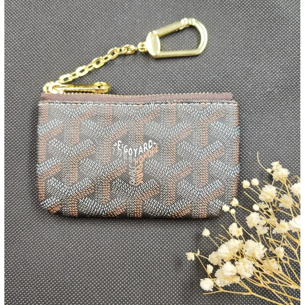Goyard YARD Key Pouch Brown Canvas