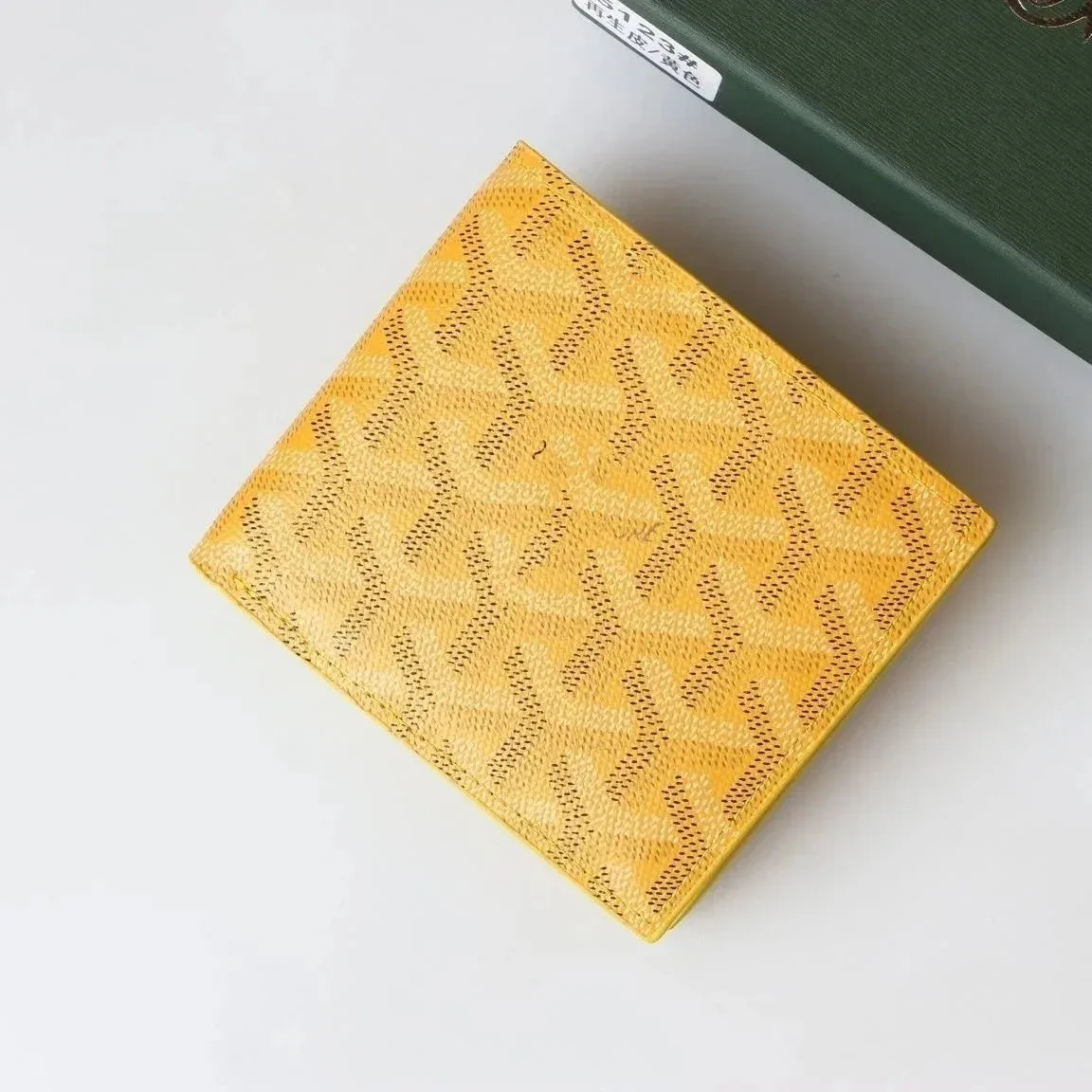 Goyard YARD Yellow Goyardine Leather Wallet