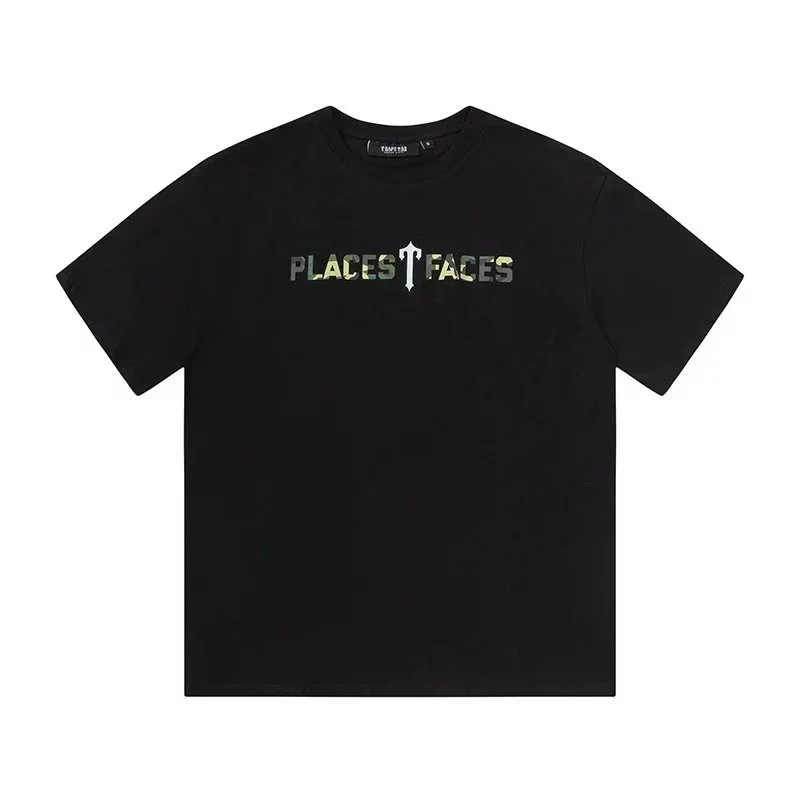 Trapstar Places Faces Black Camo Print T-Shirt