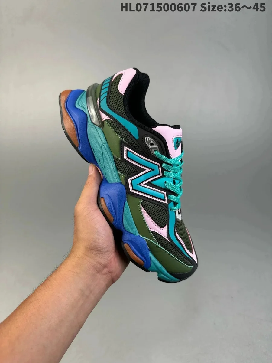 New Balance 900 Olive Green & Pink Sneakers