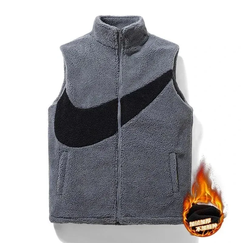 Nike Grey Swoosh Fleece Vest