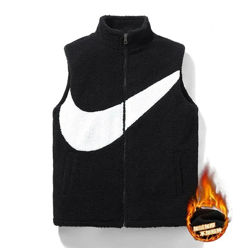 Nike Black Swoosh Fleece Vest