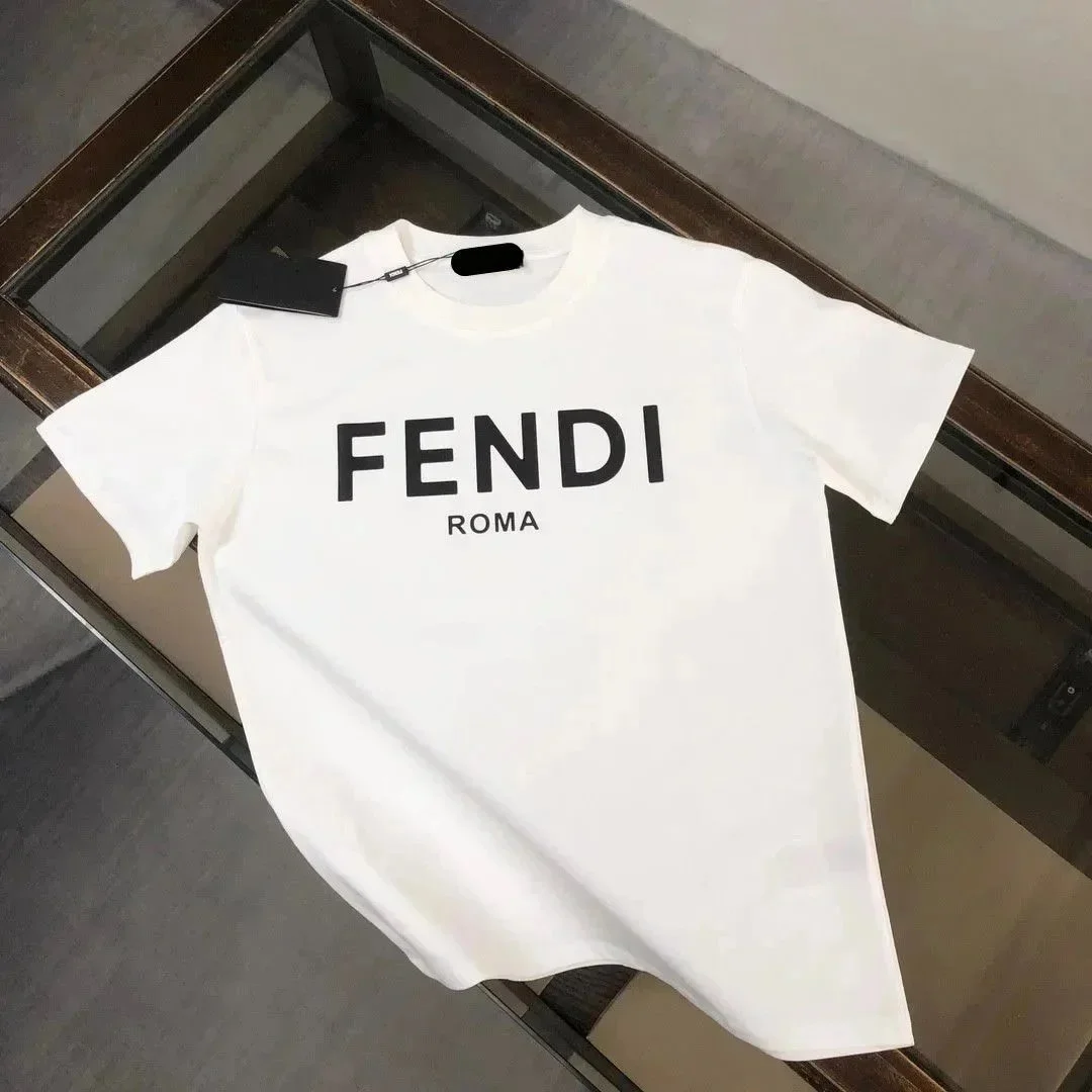 Fendi White ROMA Logo T-Shirt