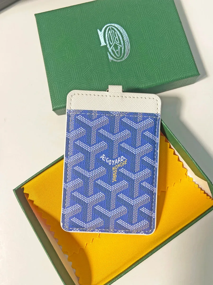 Goyard Blue & White Goyardine Card Holder