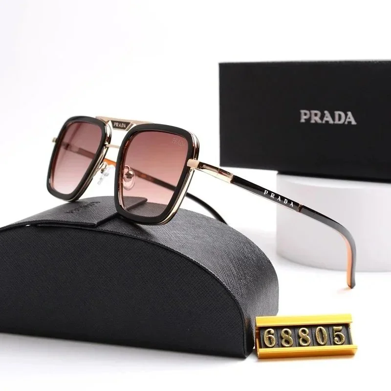Prada Gradient Lens Sunglasses Black Frame Eyewear