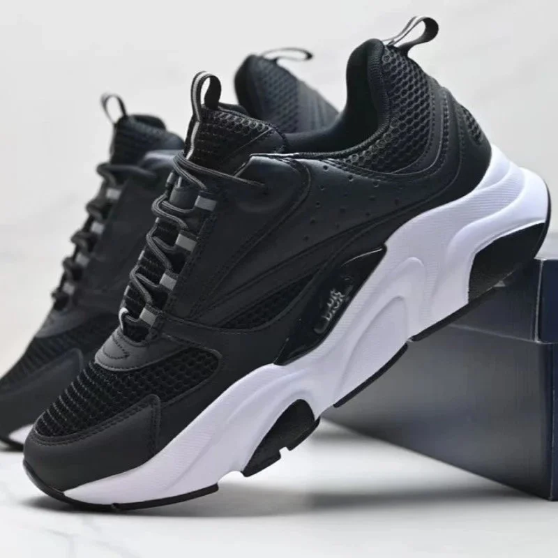 Unisex Black & White Chunky Sneakers