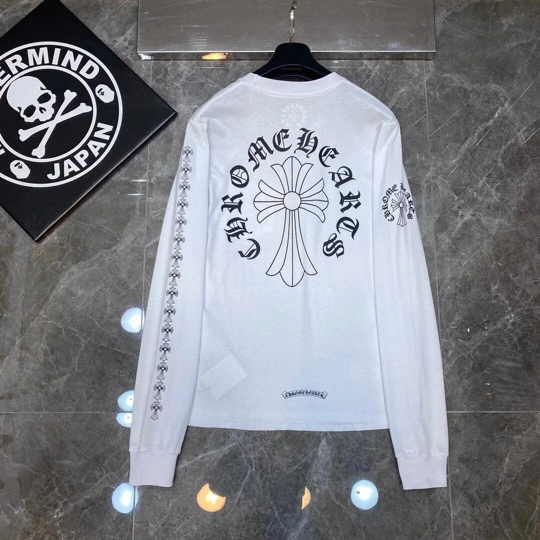 Chrome Hearts CH Cross White Long Sleeve T-Shirt