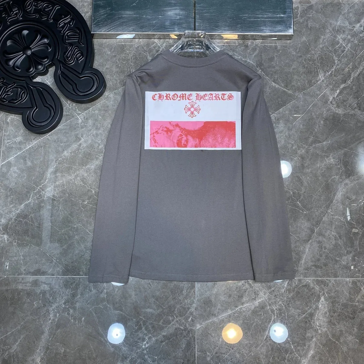 Chrome Hearts CH Cross Long Sleeve T-Shirt Grey