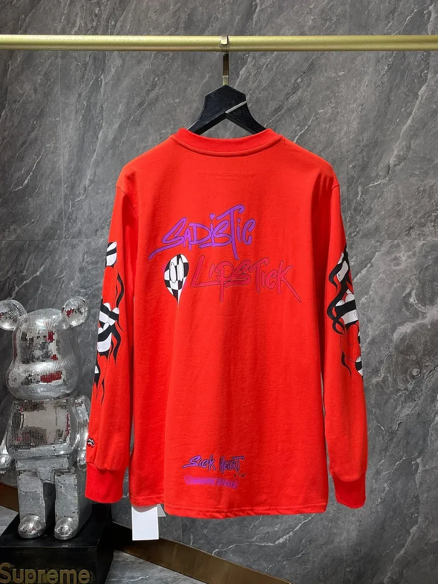 Red Sadistic Lipstick Long Sleeve T-Shirt