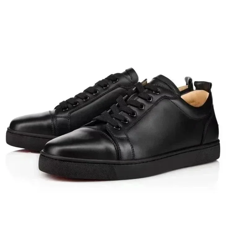 Christian Louboutin Louis Black Leather Sneakers