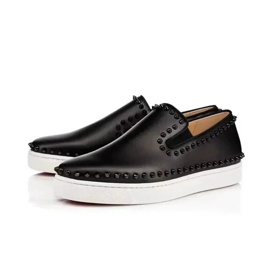 Christian Louboutin Loubi Black Spike Loafers