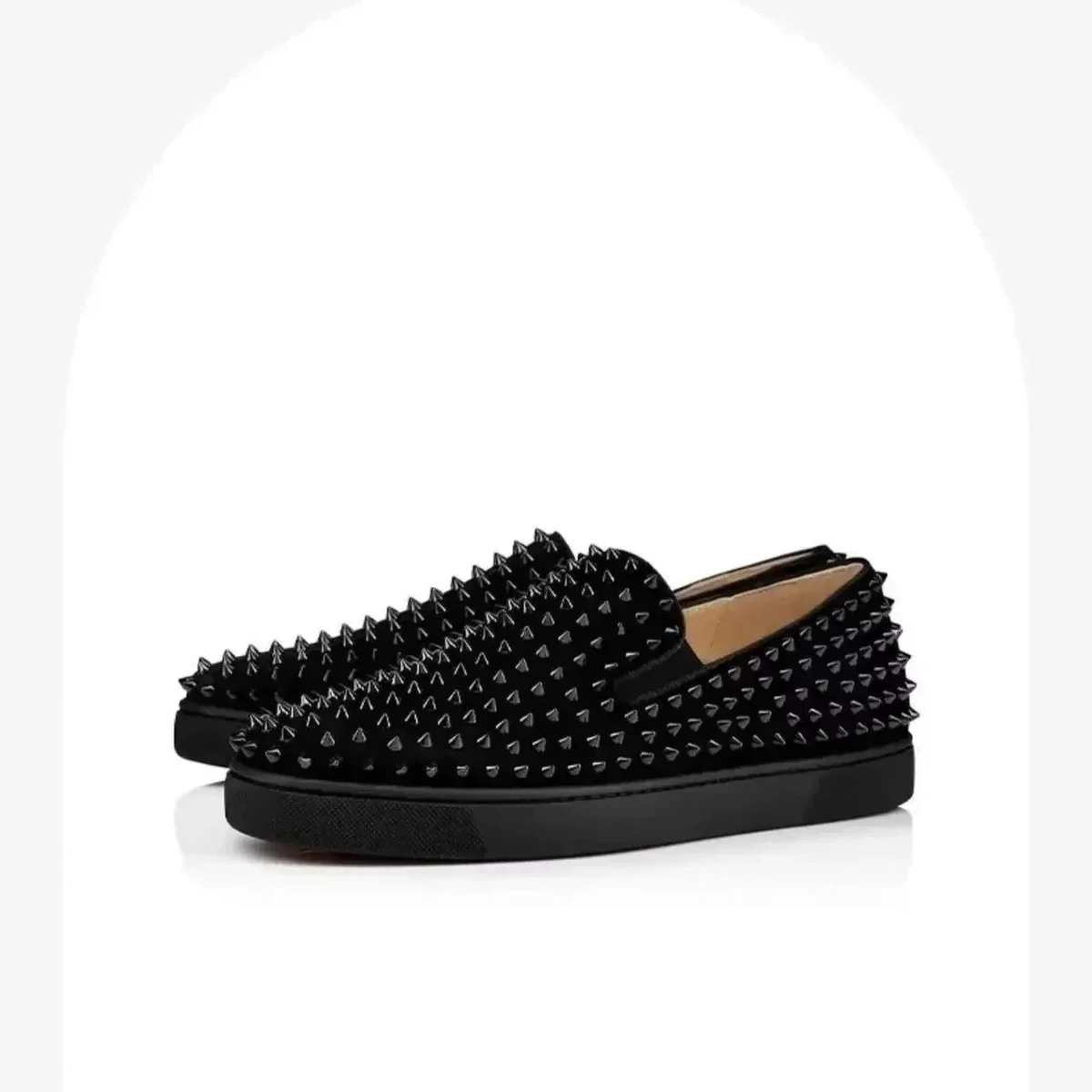 Christian Louboutin Loubi Black Spike Loafers