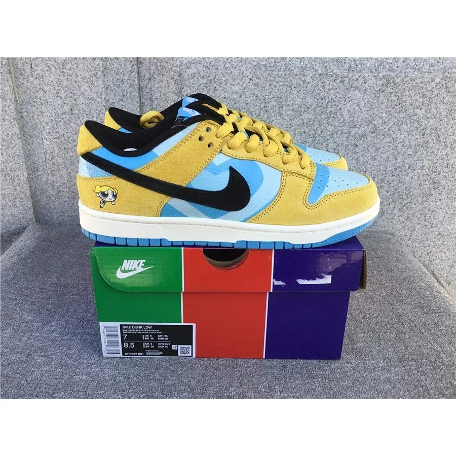 Nike Dunk Low Powerpuff Girls Yellow Blue Sneakers