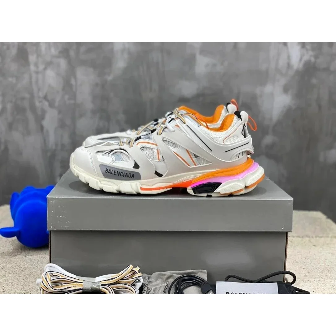 Balenciaga Track.3.0带灯款3 White/Orange Sneakers