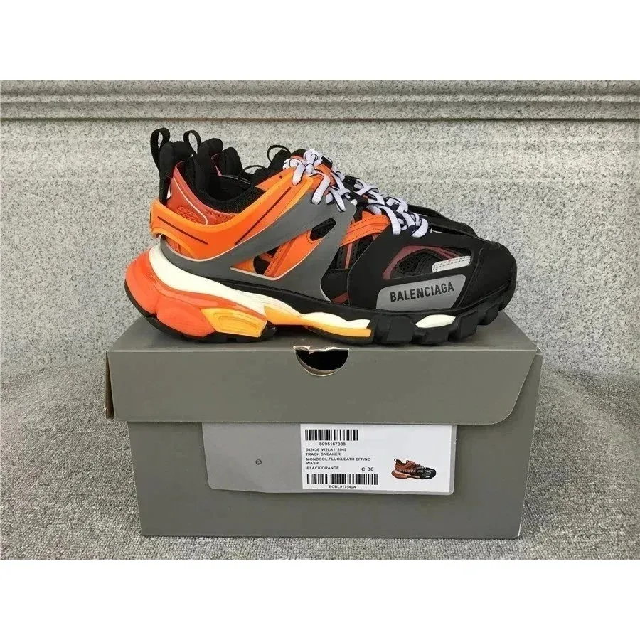 Balenciaga Track Mancool Fluidleath Effino Orange/Black Sneakers