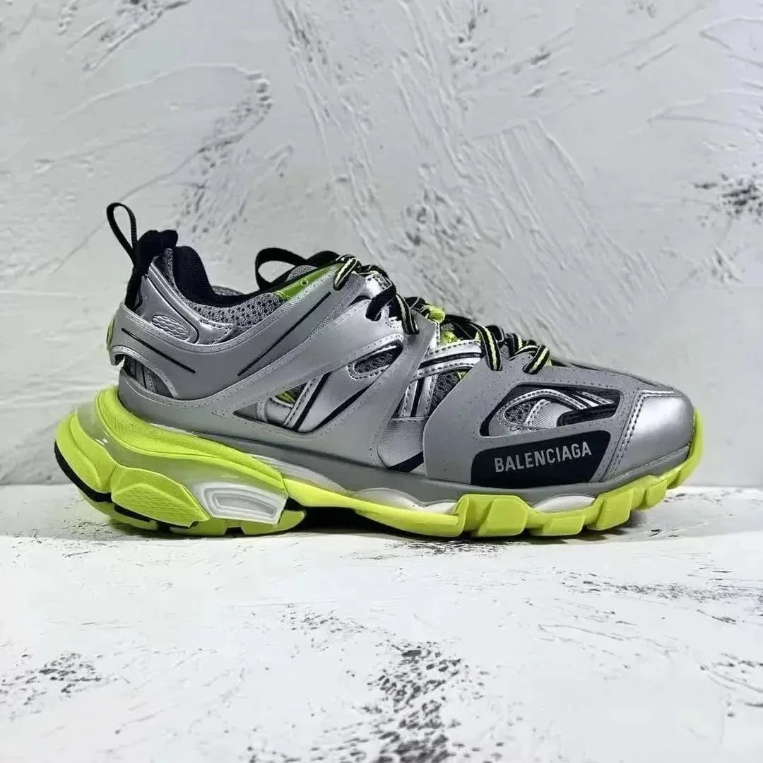 Balenciaga Track 35 Silver/Yellow Sneakers