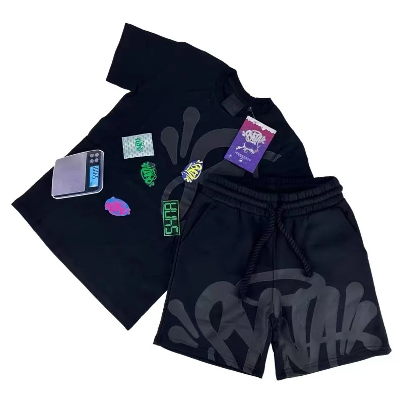 Co-ord Set Black '25' Streetwear Shorts & T-Shirt
